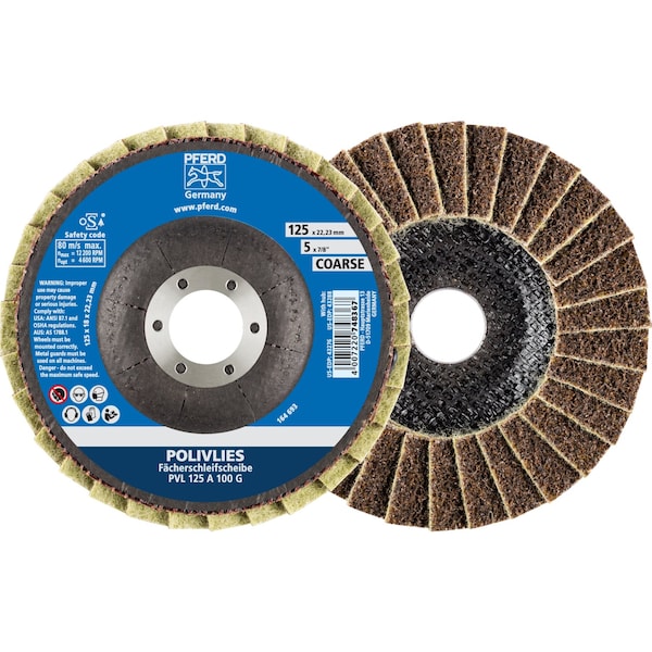 Pferd 5" POLIVLIES Non-Woven Flap Disc - 7/8" Arbor Hole - Coarse Grade 43276 - main